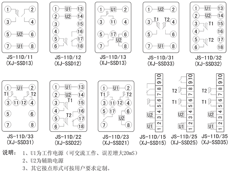 JS-11D/12內部接線圖