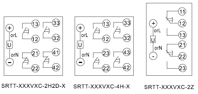 SRTT-110VDC-2Z內部接線圖